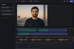 showing a side-by-side comparison of a "generic" AI video prompt versus a "highly constrained" prompt, 