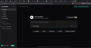 Screenshot of the Accio dashboard 
